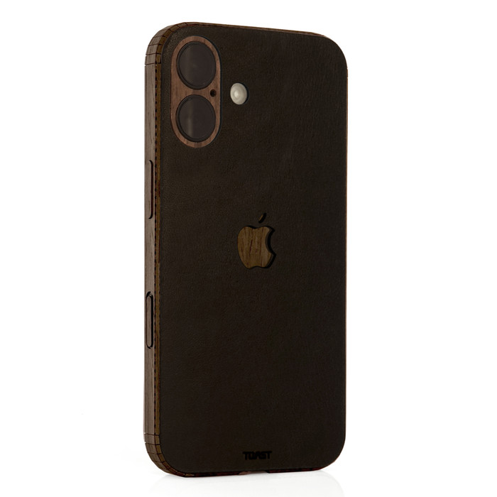 Leather and Wood Combo Cover for iPhone 17, 17 Air, 17 Pro, 17 Pro