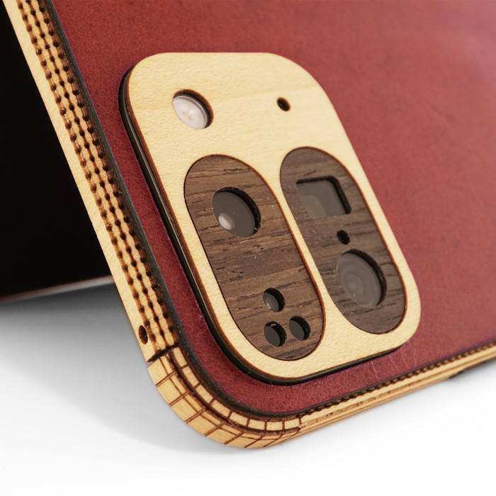 Leather and wood cover for Pixel 10 Pro Fold | Toast