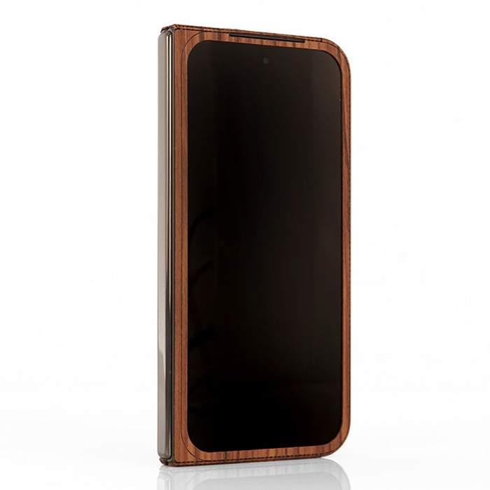 Leather and wood cover for Pixel 10 Pro Fold | Toast