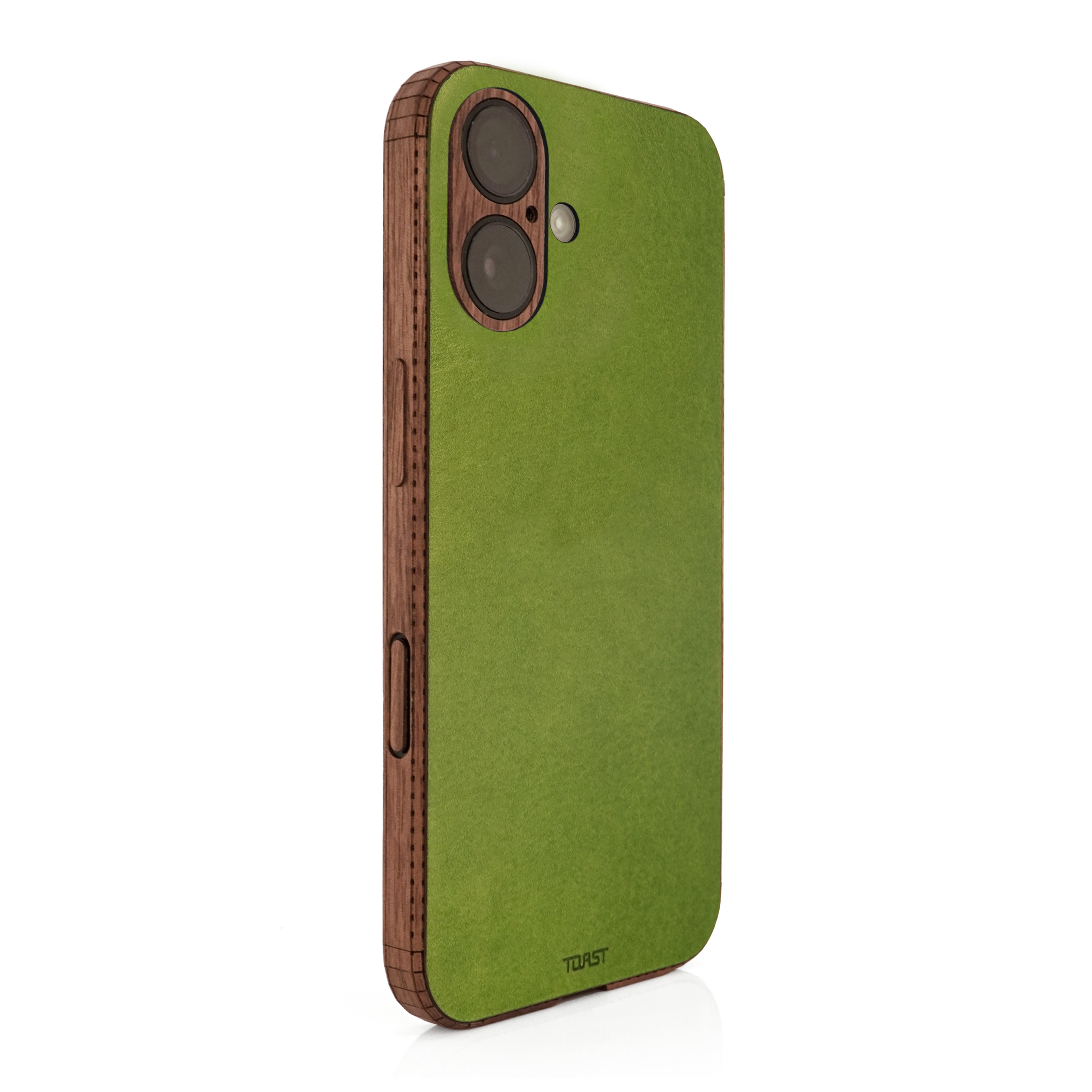 Leather and Wood Combo Cover for iPhone 16, 16 plus, 16 Pro, 16