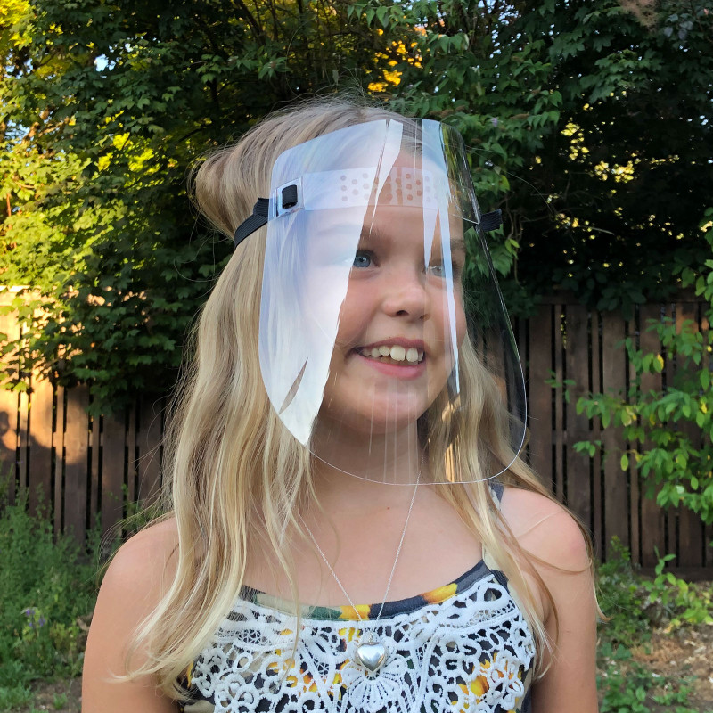 Child sized Toast face shield.