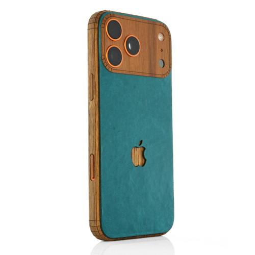 Leather and Wood Combo Cover for iPhone 17, 17 Air, 17 Pro, 17 Pro