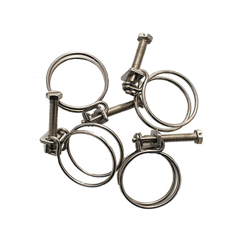 25mm Spiral Stainless Steel Pond Hose Clamp - Set of 4