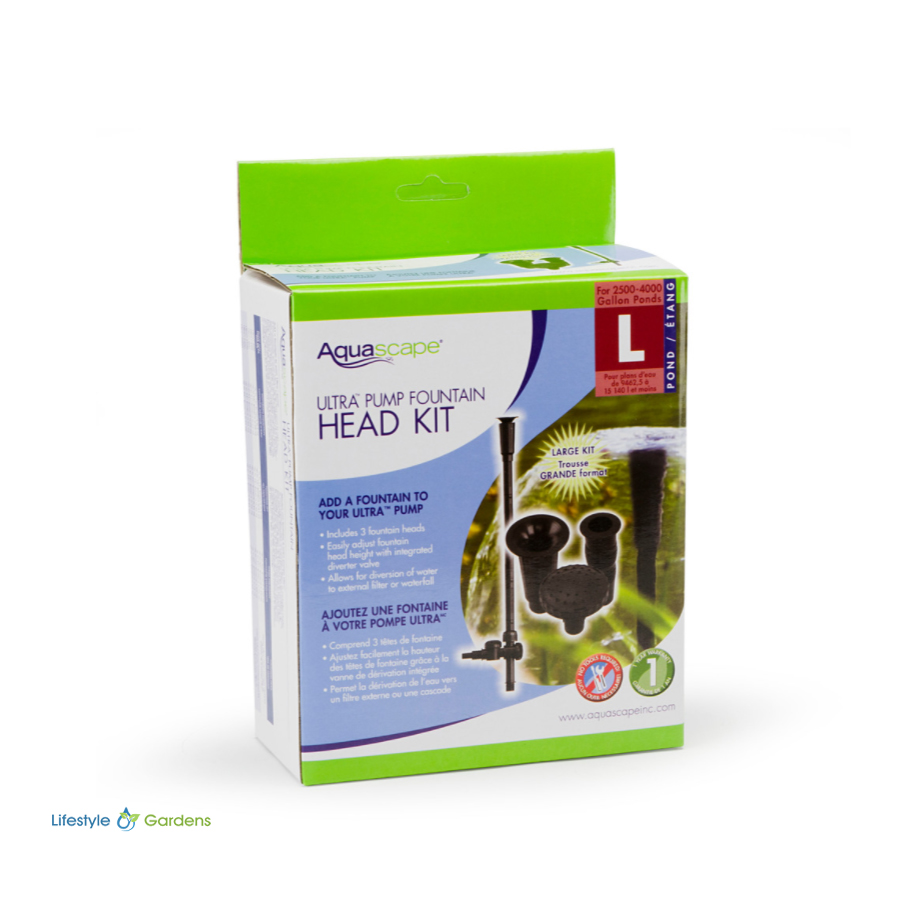 Aquascape Ultra Pump Large Fountain Head Kit – Packaging