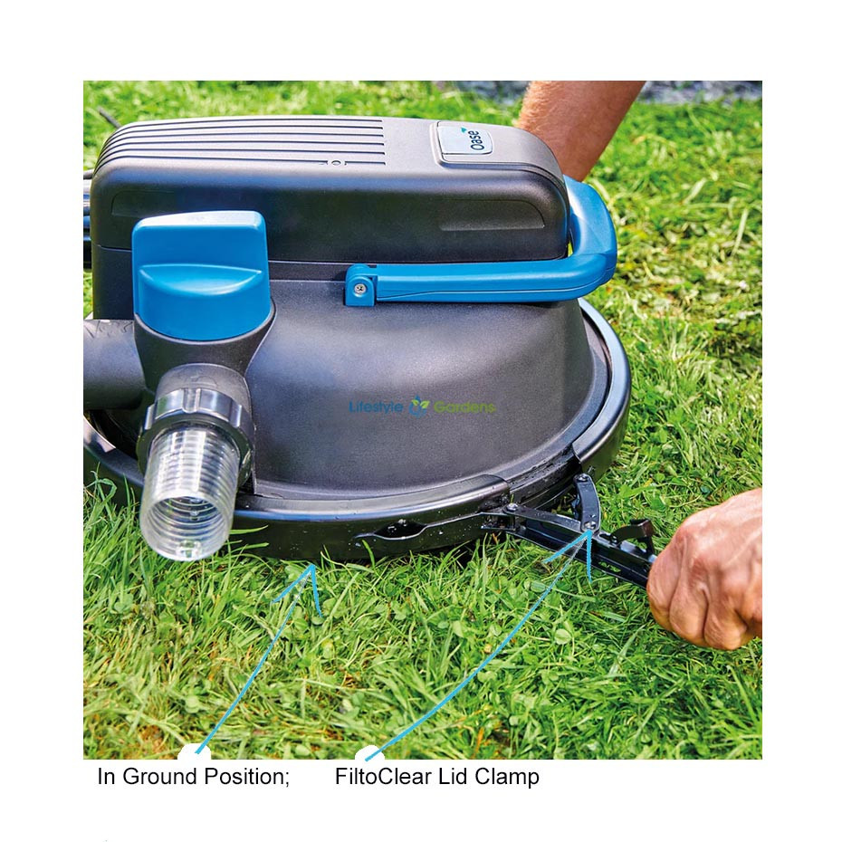FiltoClear 19000 Lid Clamp & In ground installation