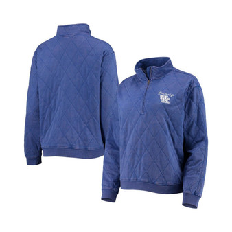 Women's Royal Kentucky Wildcats Unstoppable Chic Quilted Quarter-Zip Jacket