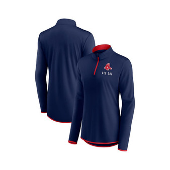 Women's Branded Navy Boston Red Sox Worth The Drive Quarter-Zip Jacket