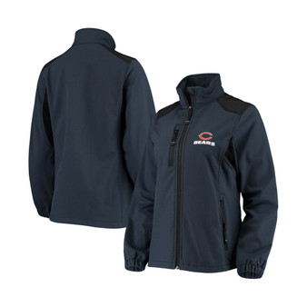 Women's Navy Chicago Bears Full-Zip Softshell Fleece Jacket