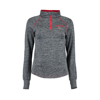 Women's Heathered Navy Gonzaga Bulldogs Bikram Quarter-Zip Long Sleeve Jacket