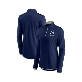 Women's Branded Navy New York Yankees Worth The Drive Quarter-Zip Jacket