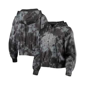 Women's Black Green Bay Packers Galaxy Full-Zip Windbreaker Hoodie Jacket