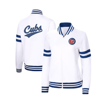 Women's White Chicago Cubs Pre-Game Full-Zip Track Jacket