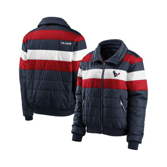 Women's Navy Houston Texans Full-Zip Puffer Jacket