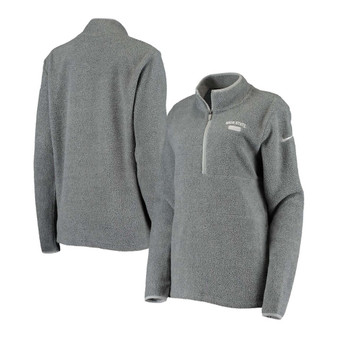 Women's Ohio State Buckeyes Teddy Bear Fleece Half-Zip Jacket