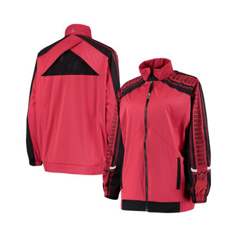 Women's Red Chicago Bulls Throwback Team Full-Zip Windbreaker Jacket