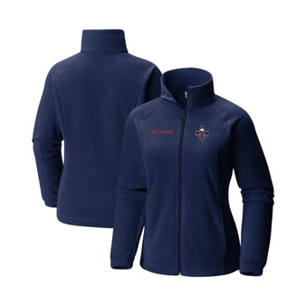 Women's Navy New Orleans Pelicans Benton Springs Raglan Fleece Full-Zip Jacket