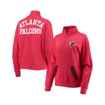 Women's 5th & Ocean by Red Atlanta Falcons Tri-Blend Fleece Half-Zip Jacket