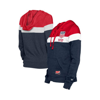 Women's Navy USWNT Throwback Full-Zip Hoodie Jacket