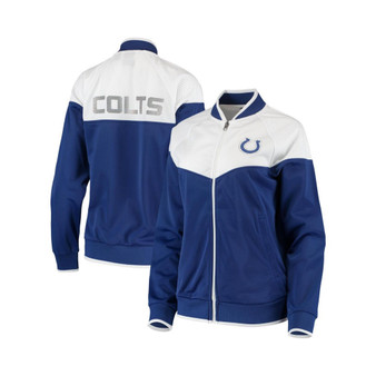 Women's Royal and White Indianapolis Colts Wildcard Full-Zip Raglan Track Jacket