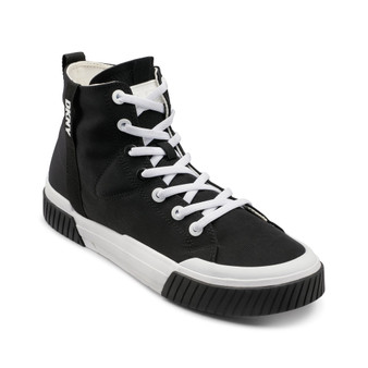 Men's Nylon Two Tone Branded Sole Hi Top Sneakers
