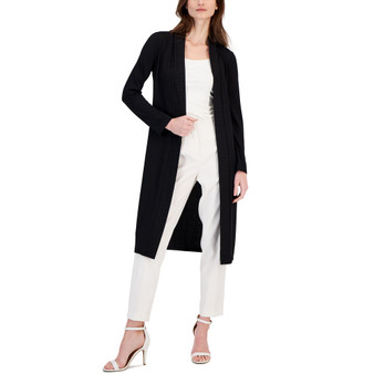 Women's Open-Front Ribbed Knit Cardigan