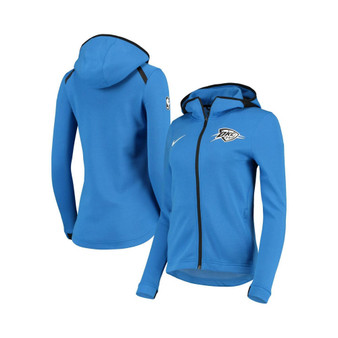 Women's Blue Oklahoma City Thunder Showtime Full-Zip Performance Hoodie Jacket