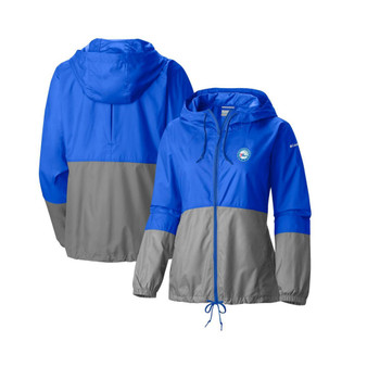 Women's Royal Philadelphia 76ers Flash Forward Windbreaker Full-Zip Jacket