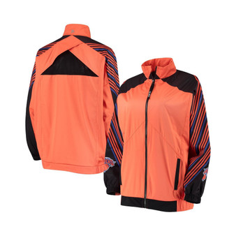 Women's Orange New York Knicks Throwback Team Full-Zip Windbreaker Jacket