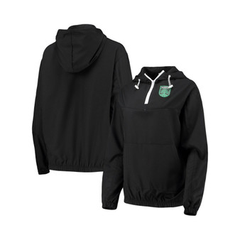 Women's Black Austin FC Swishy Anorak Quarter-Zip Jacket