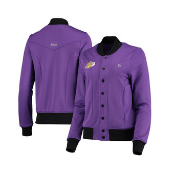 Women's Purple Los Angeles Lakers Nostalgic Full-Snap Tracksuit Jacket