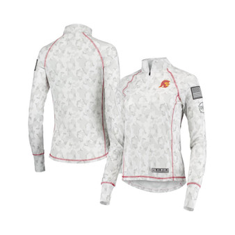 Women's White USC Trojans OHT Military-inspired Appreciation Officer Arctic Camo 1/4-zip Jacket