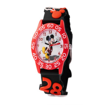 Boy's Disney Mickey Mouse Black Plastic Strap Watch 32mm