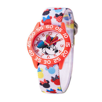 Girl's Disney Minnie Mouse White Nylon Strap Watch 32mm