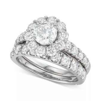 Certified Diamond Bridal Set (3 ct. t.w.) in 18k White, Yellow and Rose Gold