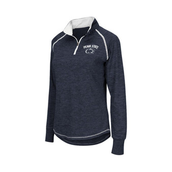 Women's Navy Penn State Nittany Lions Bikram 1/4 Zip Long Sleeve Jacket