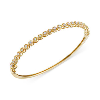 Diamond Bangle Bracelet (1/2 ct. t.w.) in 14k Gold