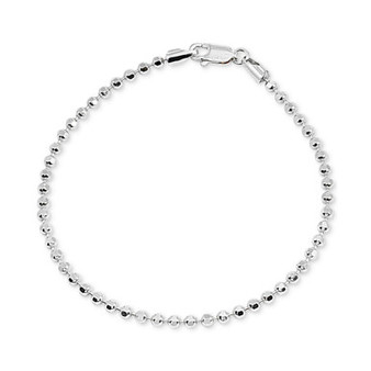 Beaded Chain Bracelet in Sterling Silver, Created for Macy's