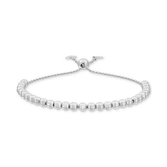 Polished Bead Bolo Bracelet in Sterling Silver, Created for Macy's