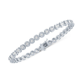 Lab Grown Diamond Tennis Bracelet (1 ct. t.w.) in Sterling Silver