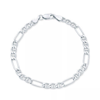 Figaro Chain Bracelet in 18k Gold-Plated Sterling Silver, Created for Macy's