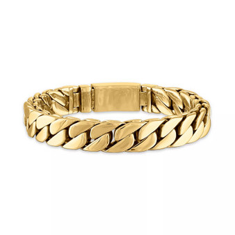 Curb Link Chain Bracelet in Gold-Tone Ion-Plated Stainless Steel, Created for Macy's (Also in Stainless Steel)