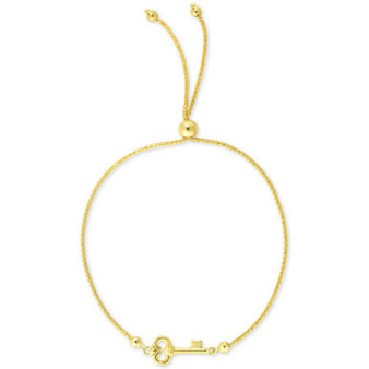 Key Bolo Bracelet in 10k Gold