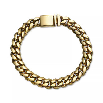 Cuban Link Bracelet in Gold-Tone Ion-Plated Stainless Steel, Created for Macy's