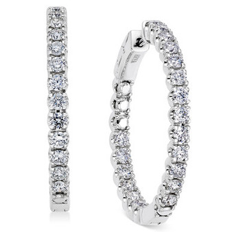 Diamond In-and-Out Hoop Earrings (3 ct. t.w.) in 14k White Gold