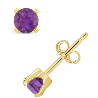 Gemstone Stud Earrings in 14K Yellow Gold