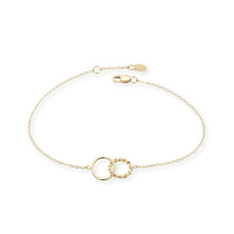 Interlocking Adjustable Bracelet Set in 14k Yellow Gold