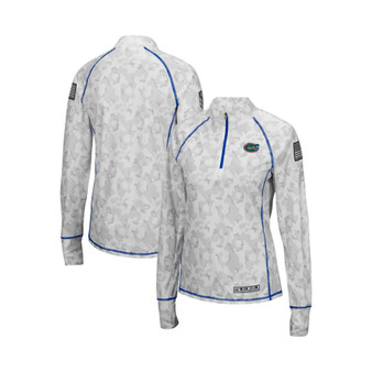 Women's White Florida Gators OHT Military-Inspired Appreciation Officer Arctic Camo 1/4-Zip Jacket