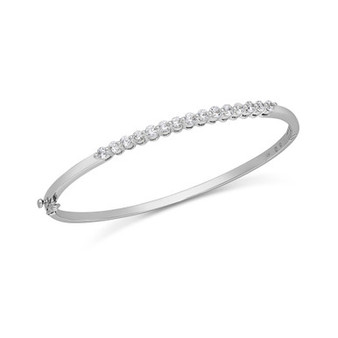 Diamond Bangle Bracelet in 14k White Gold (1 ct. t.w.)