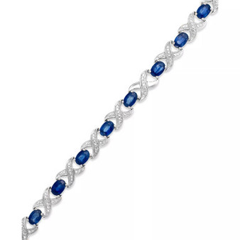 Tanzanite (7 ct. t.w.) and Diamond Accent XO Bracelet in Sterling Silver (also in Emerald and Sapphire)
