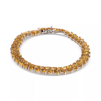 Garnet Pear Double Row Bracelet (19-1/2 ct. t.w.) in Sterling Silver (Also in Sky Blue Topaz, Amethyst, Truffle Sapphire & Citrine)
